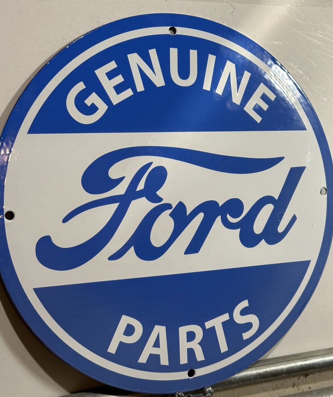 Vintage Style Genuine Ford Motor  Parts Oil Porcelain Sign