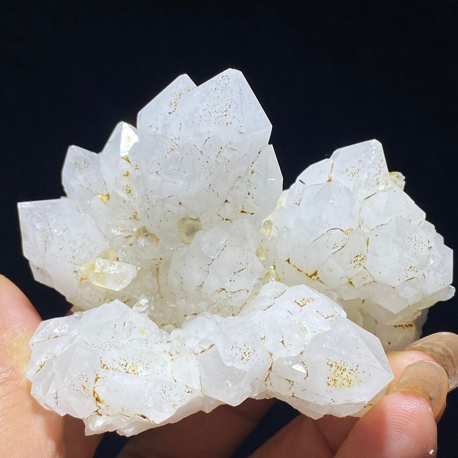 165g Natural White Skeletal Quartz Mineral Specimen/Fujian, China