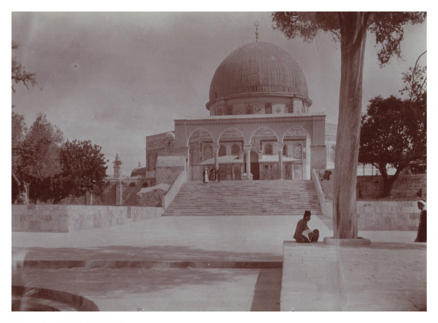 Palestine, Jerusalem, Omar Mosque, Vintage Print, circa 1900 Print Came
