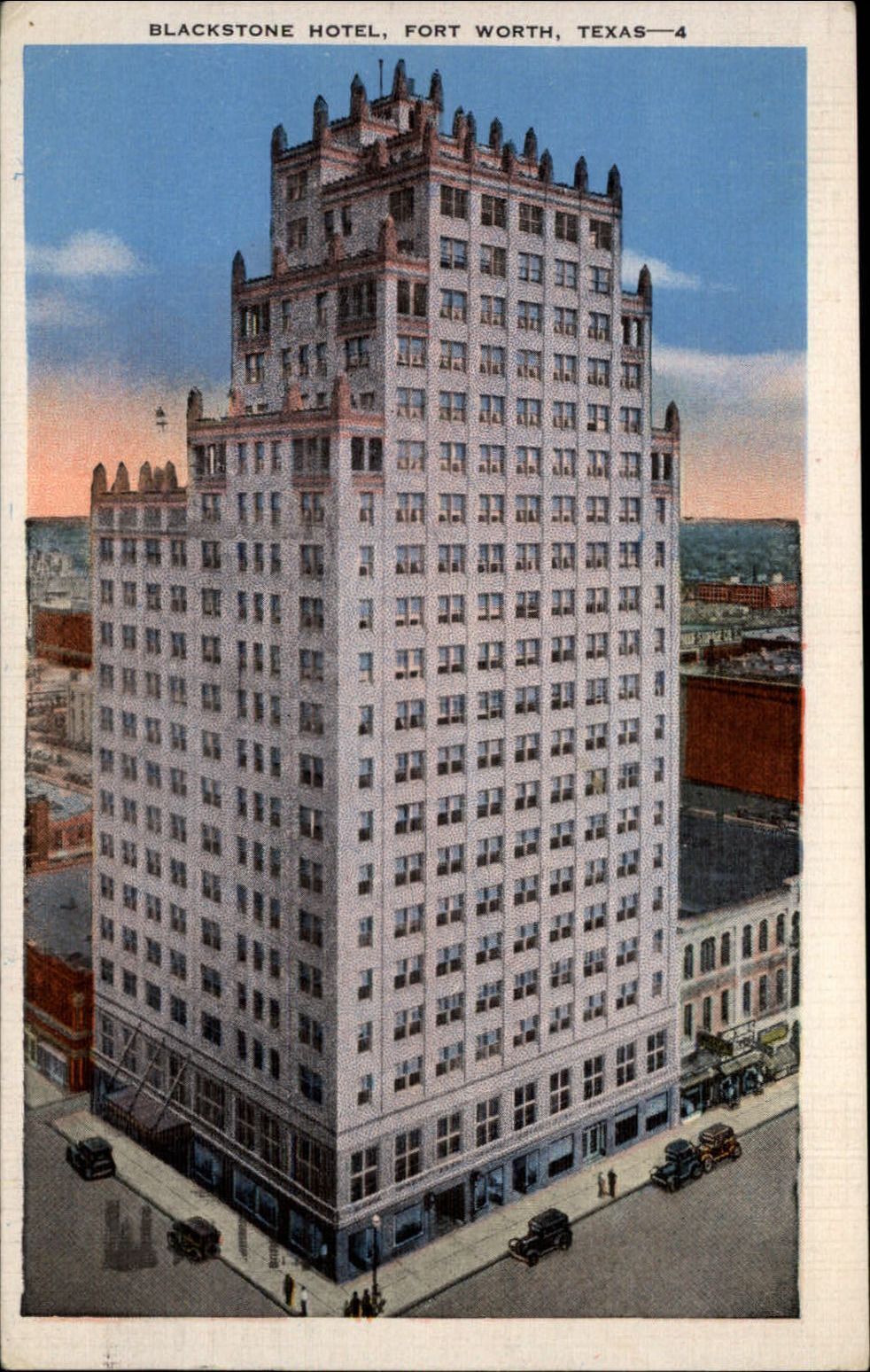 Fort Worth Texas Blackstone Hotel ~ postcard sku459