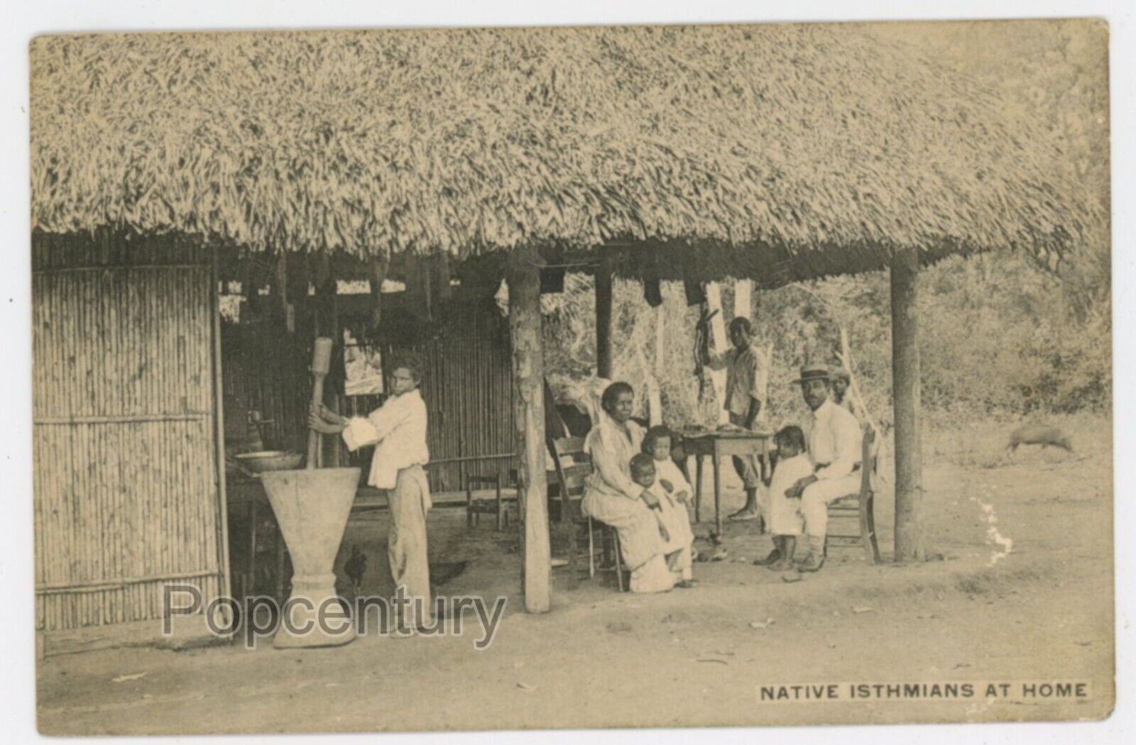 Vintage Postcard 1910 Panama Native Isthmians House Chester Photo Posted