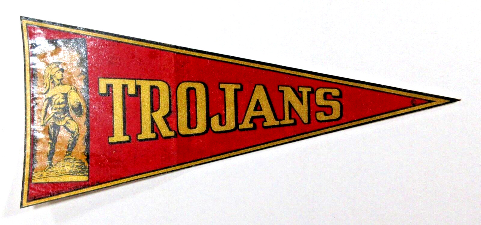 Vintage USC Trojans University Southern California Pennant Water Decal 1930-40s