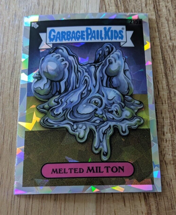 2021 Topps Chrome Garbage Pail Kids #215a Melted Milton Atomic Refractor