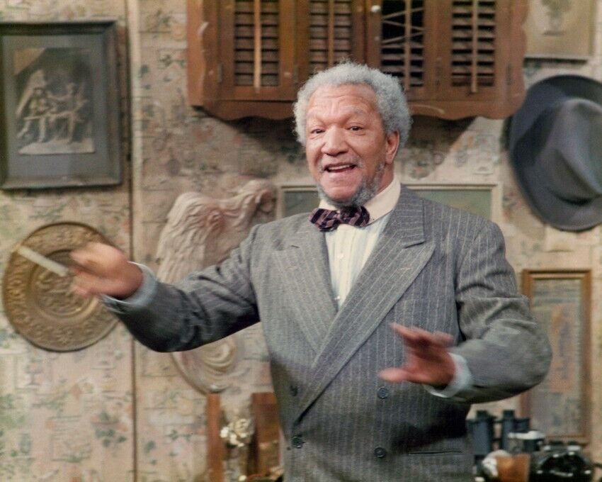 Sanford and Son Redd Foxx in Grey Suit as Fred 8x10 Glossy Photo