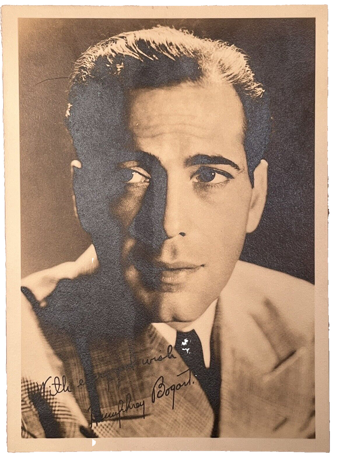 Humphrey Bogart (1940s)  Original Vintage Warner Bros Hollywood Photo Burbank