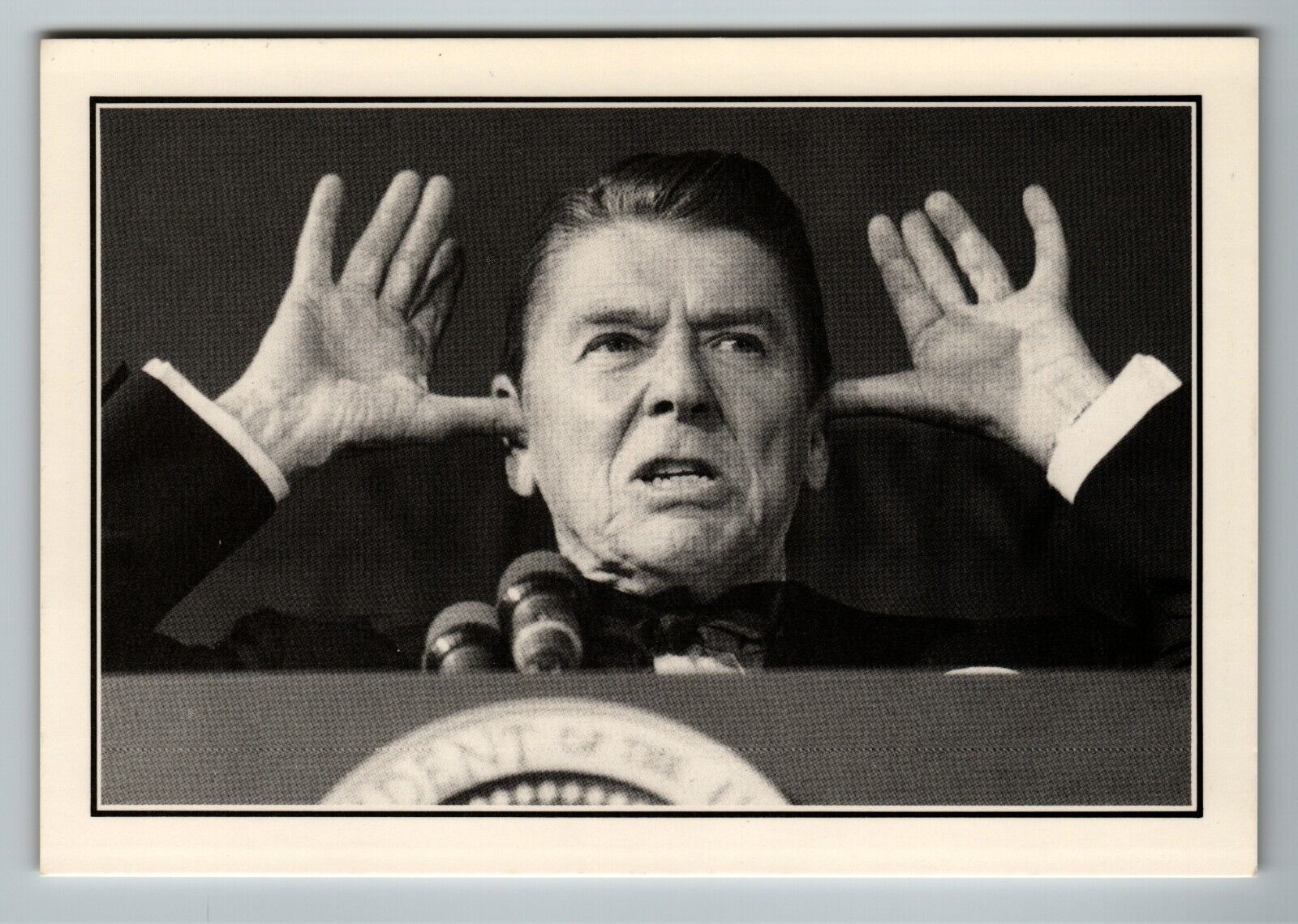 President Reagan postcard - Photo United Press International - Satirical