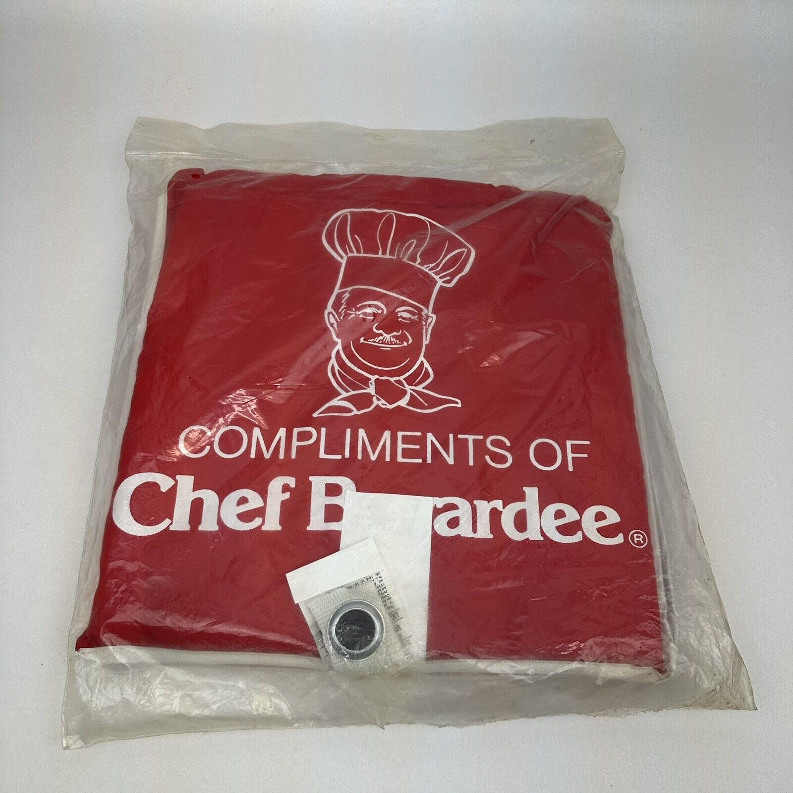 Vintage 1970s Chef Boyardee Red & White Stadium Cushion Promo Made in USA
