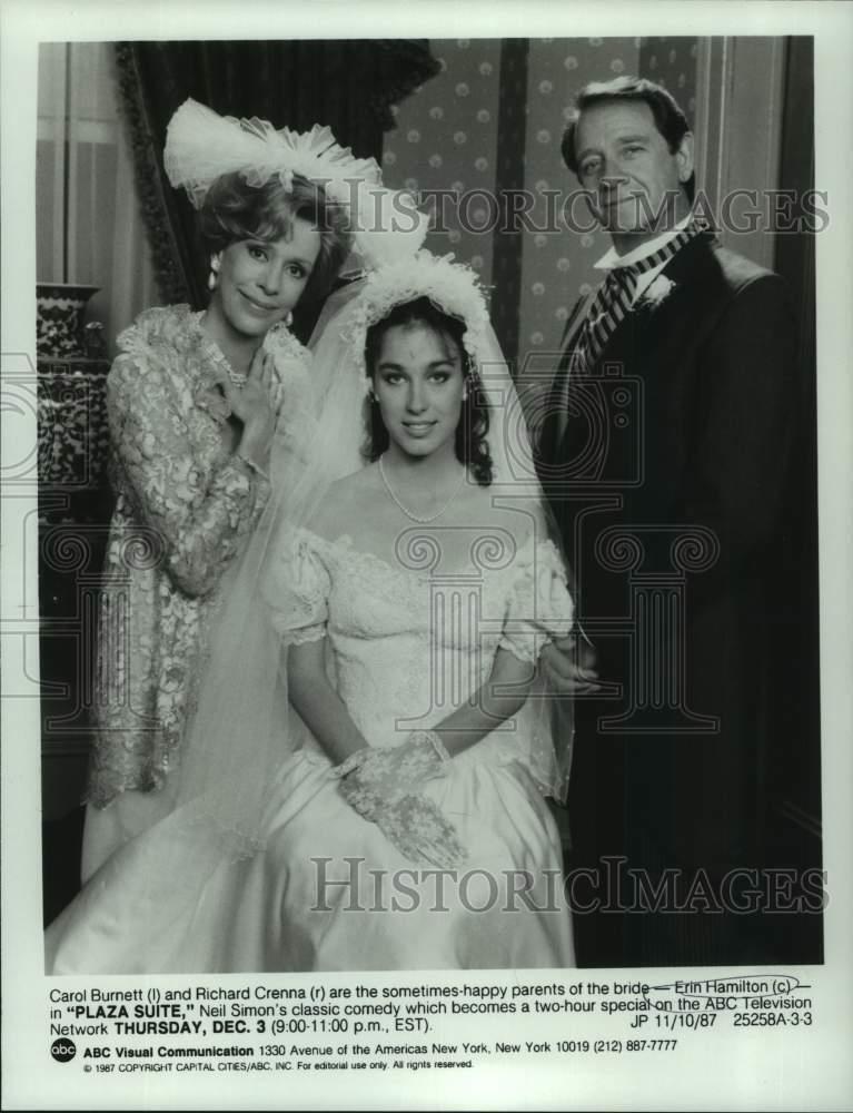 1987 Press Photo Carol Burnett, Richard Crenna, Erin Hamilton in \