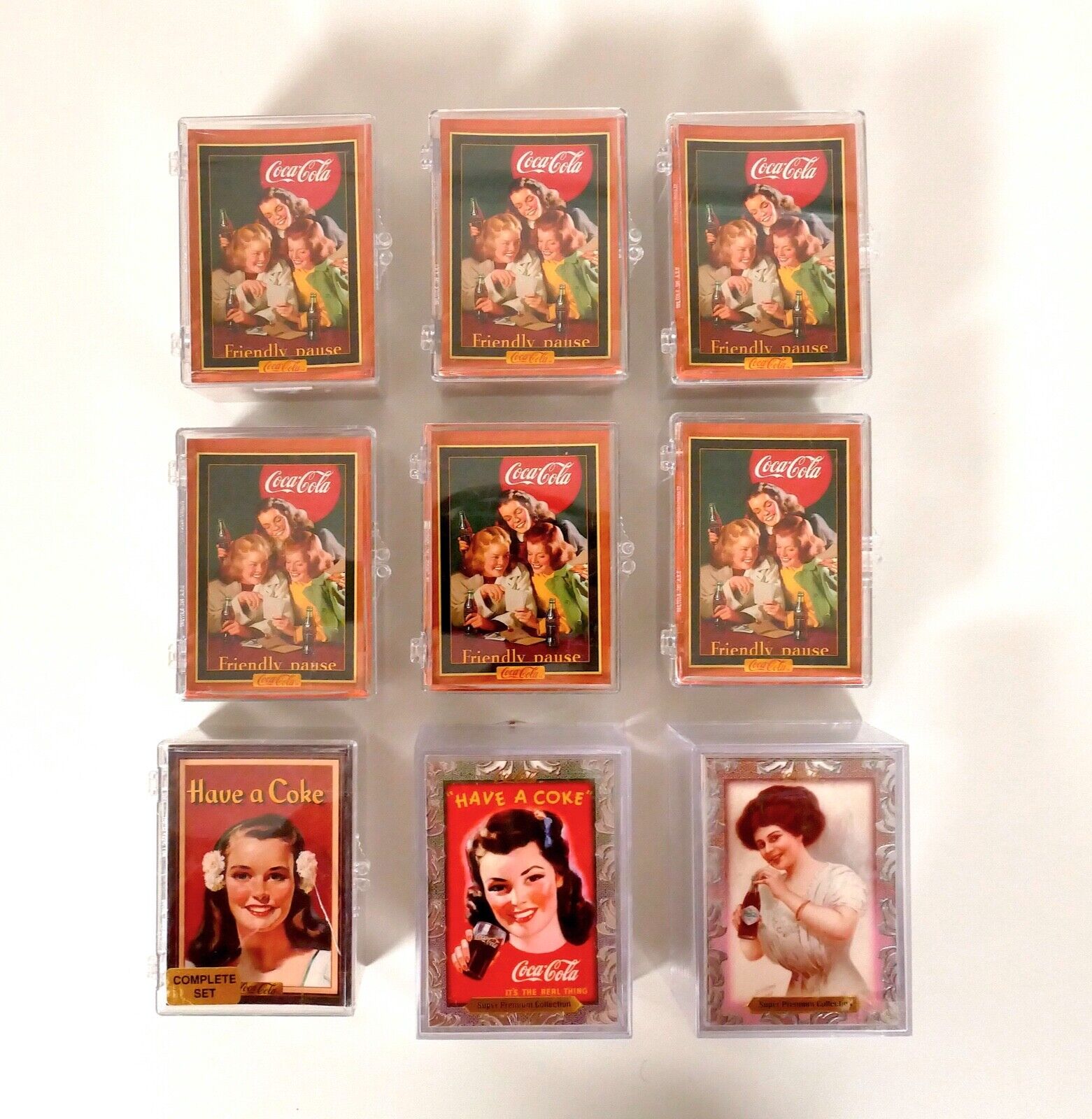 1994 and 1995 Collect A Card Coca Cola CocaCola Lot Collectable Sets 