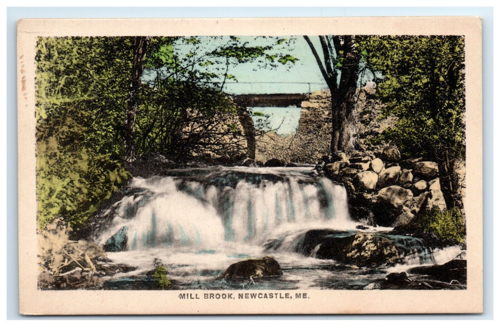 Postcard Mill Brook, Newcastle ME Maine G14
