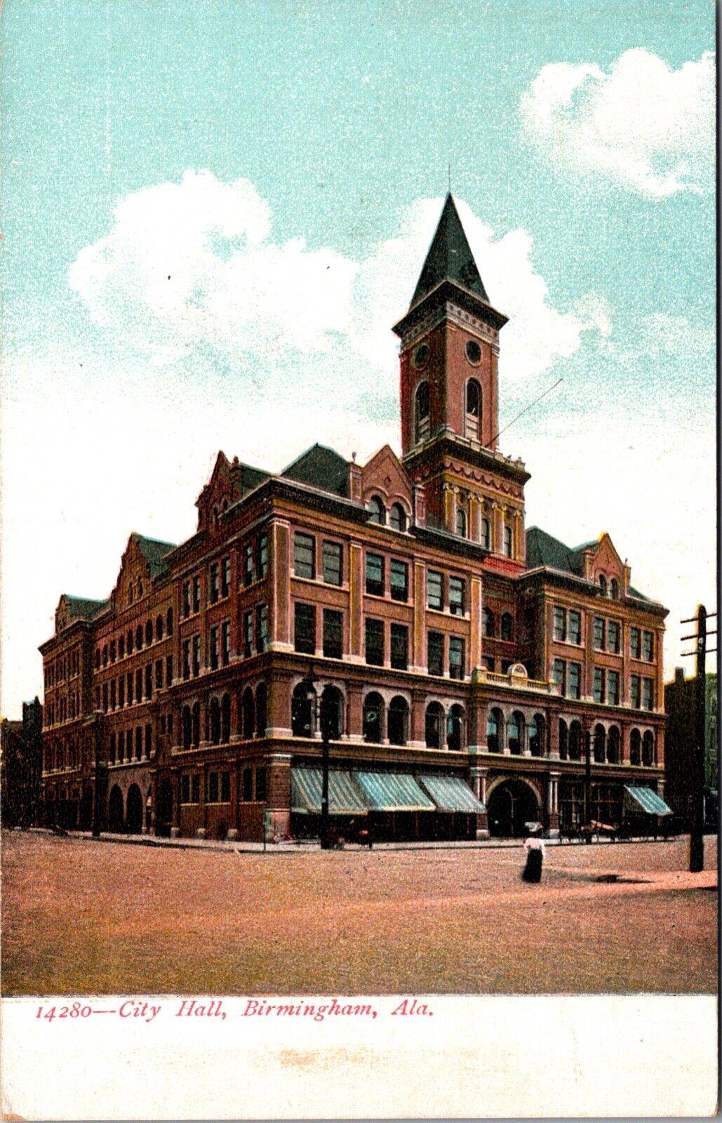 Postcard City Hall in Birmingham, Alabama