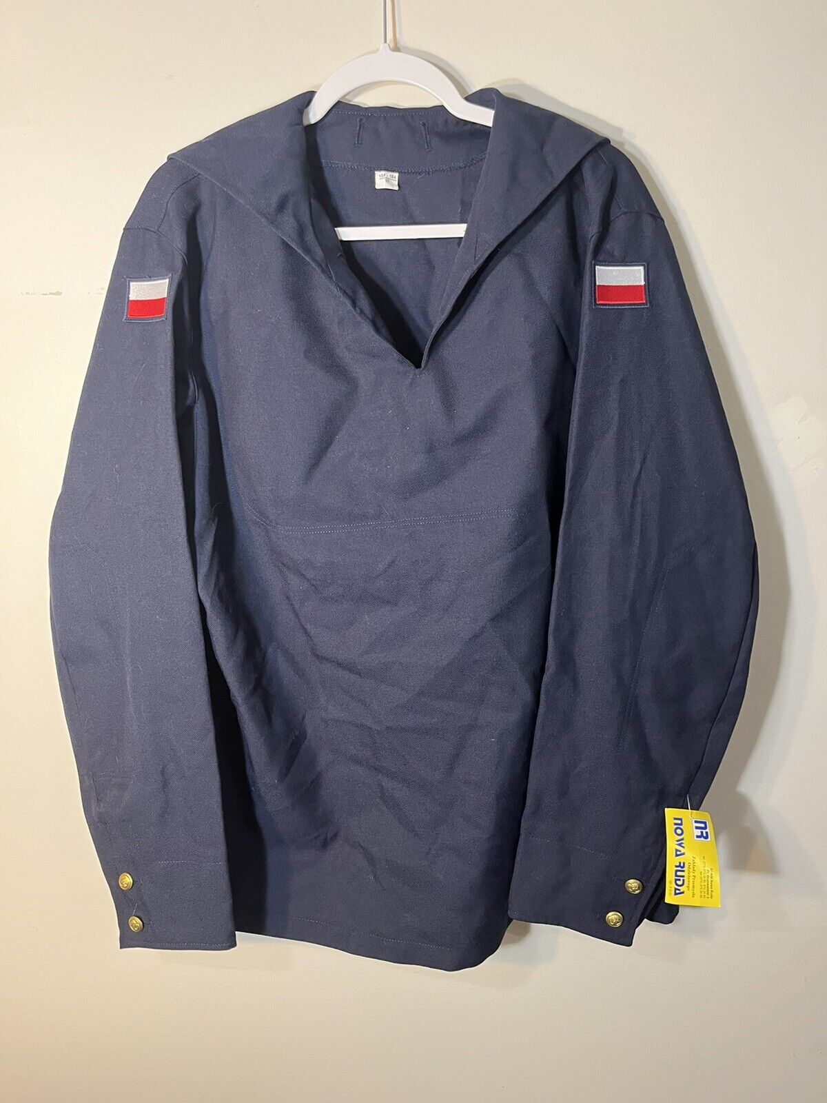 Polish Navy Middy Jacket / Shirt Naval Sailor Military Surplus Uniform Med-Large