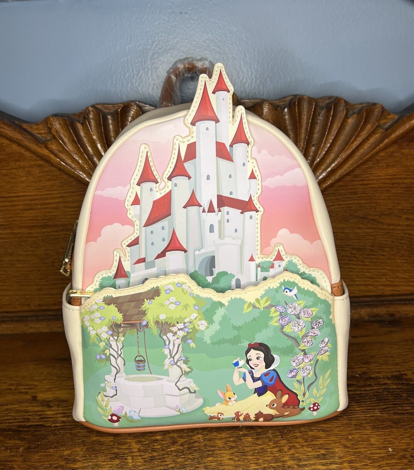 Loungefly Disney Snow Whites Castle Mini Backpack *RARE* FACTORY ERROR NWT