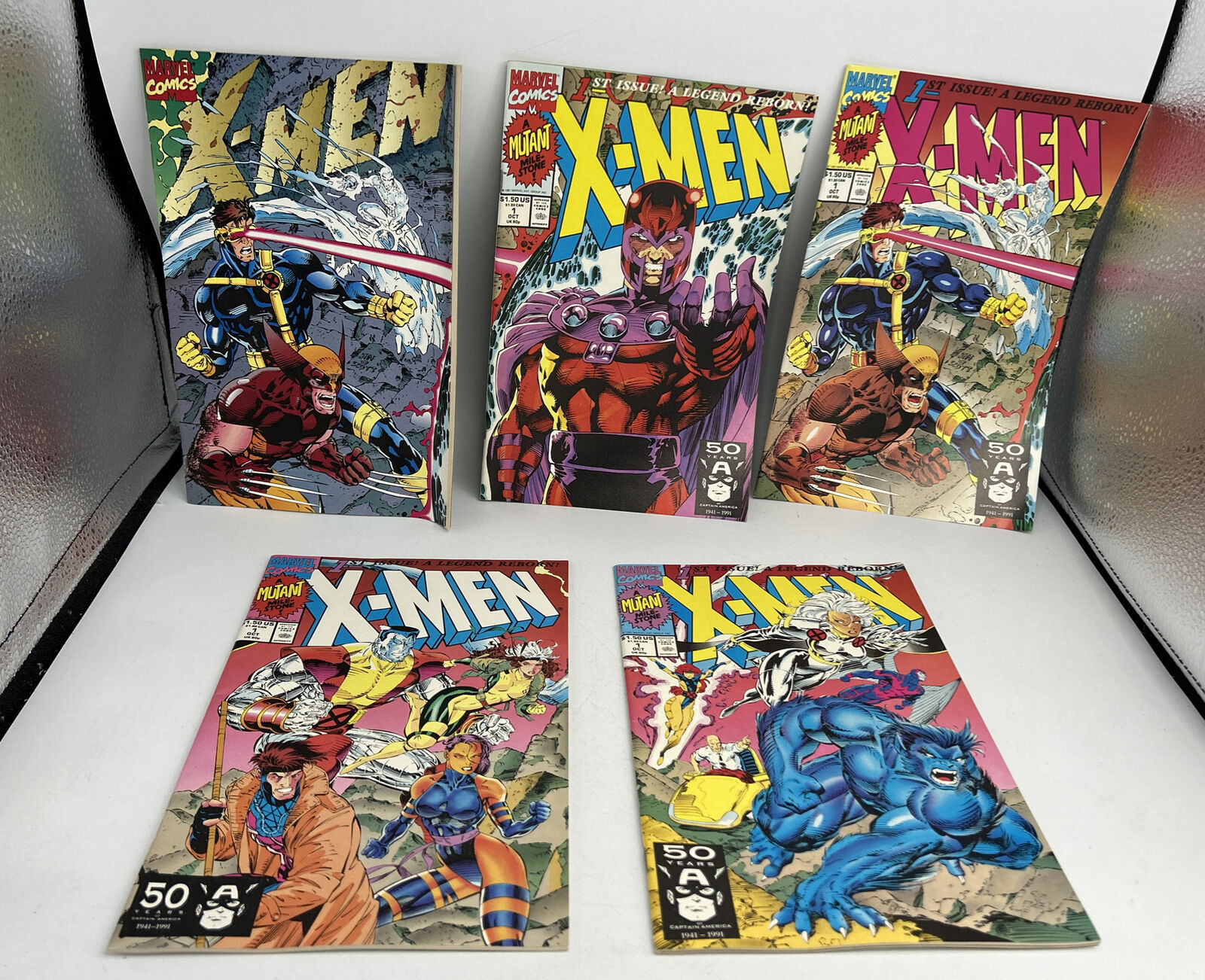 X-MEN #1 Mutant Milestone Variant Covers October 1991 Lot Of 5 Vintage