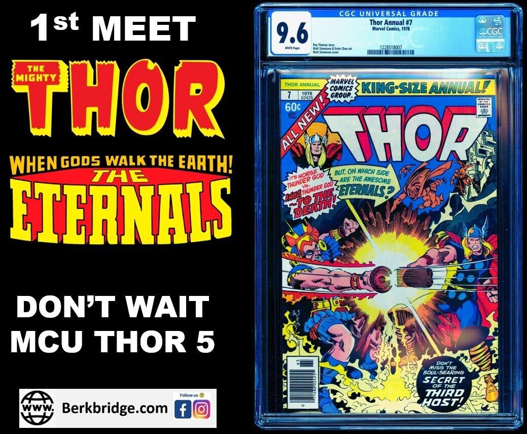 THOR ANNUAL 7 CGC 9.6 WHITE PAGES ETERNALS SAGA 1 💎 NICE AS ANY OF 9 CGC 9.8