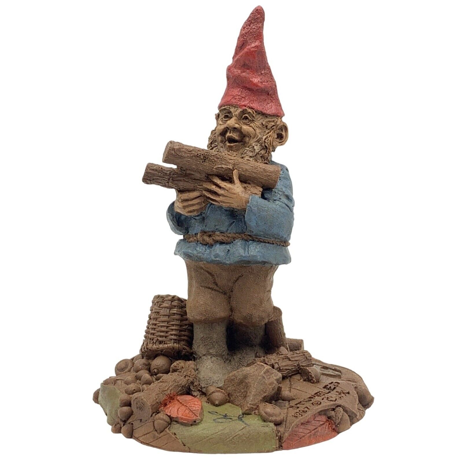 Tom Clark Gnome STUMBLES Signed Figurine #79 Horseshoe Clumsy Logs COA Vtg 1987