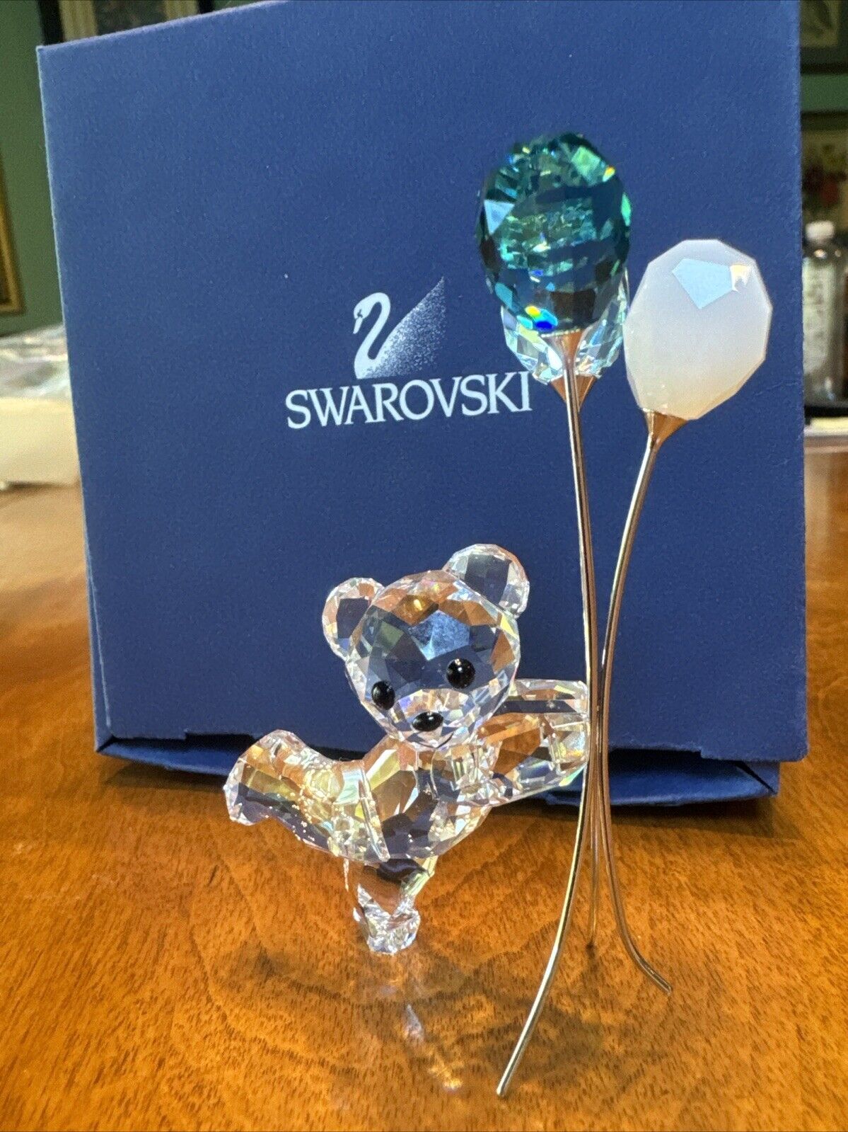 New Swarovski Kris Bear Balloons for You Crystal Figurine #1016622 NIB With Tags