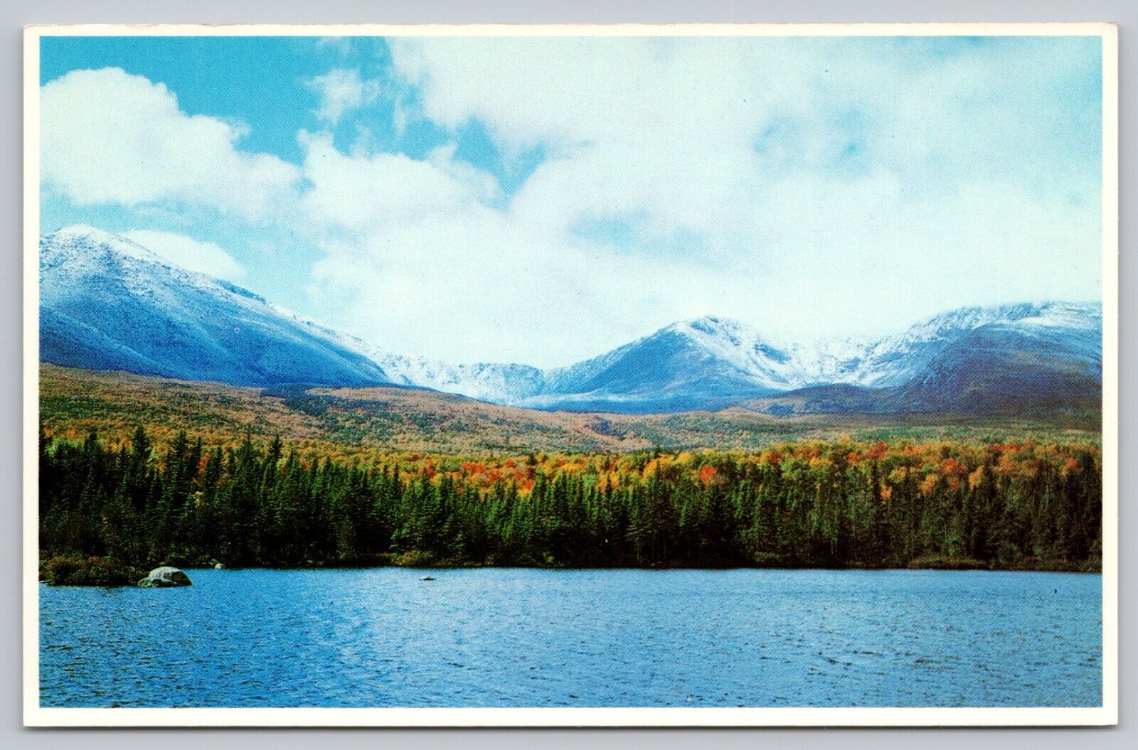 Postcard: Mt. Katahdin - Snow/Foliage, Baxter Park, Maine - 1981, Unposted (M7h)