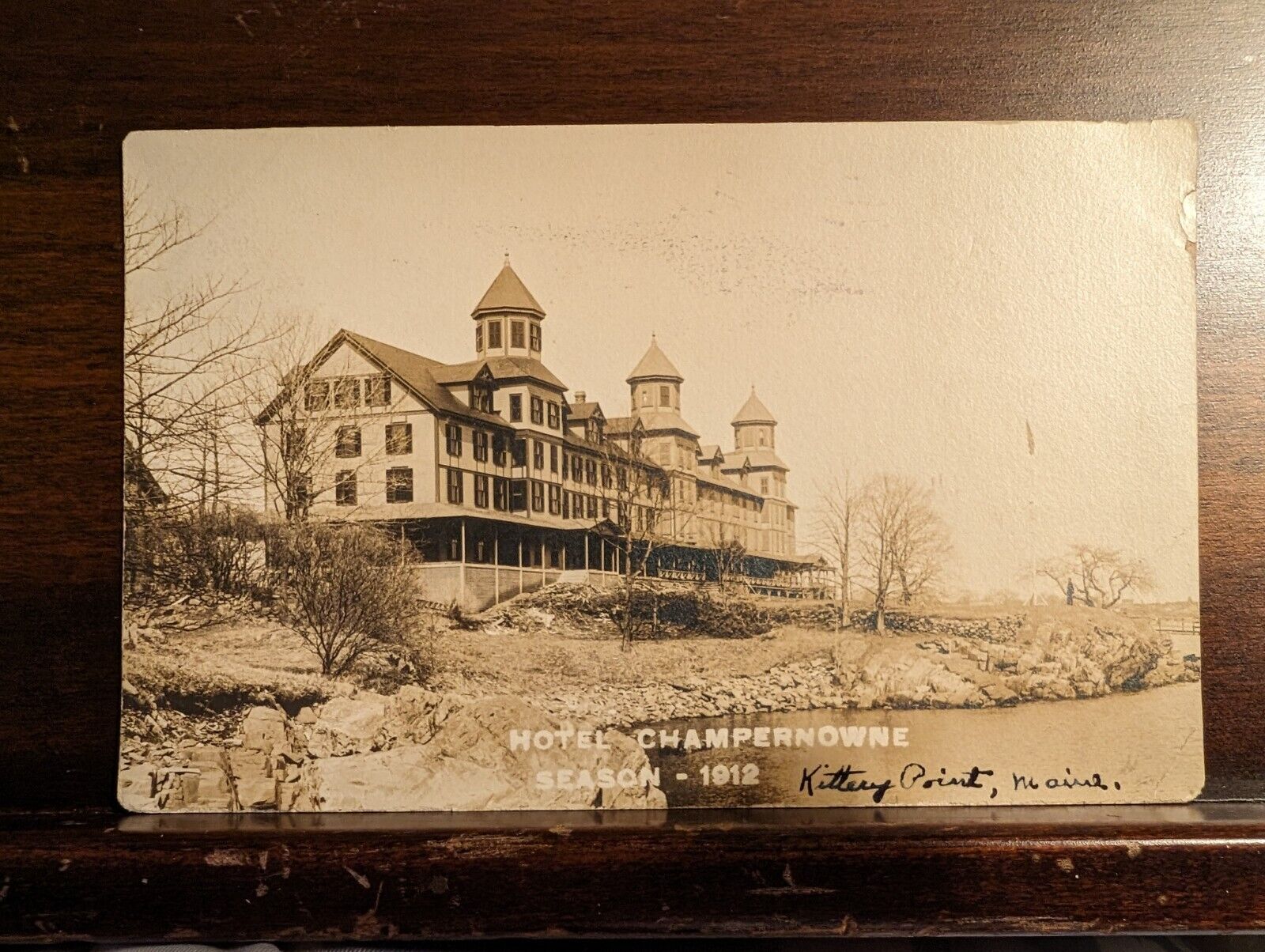 BA1 132. RPPC, 1912 Season, Hotel Champernowne, Kittery, Maine
