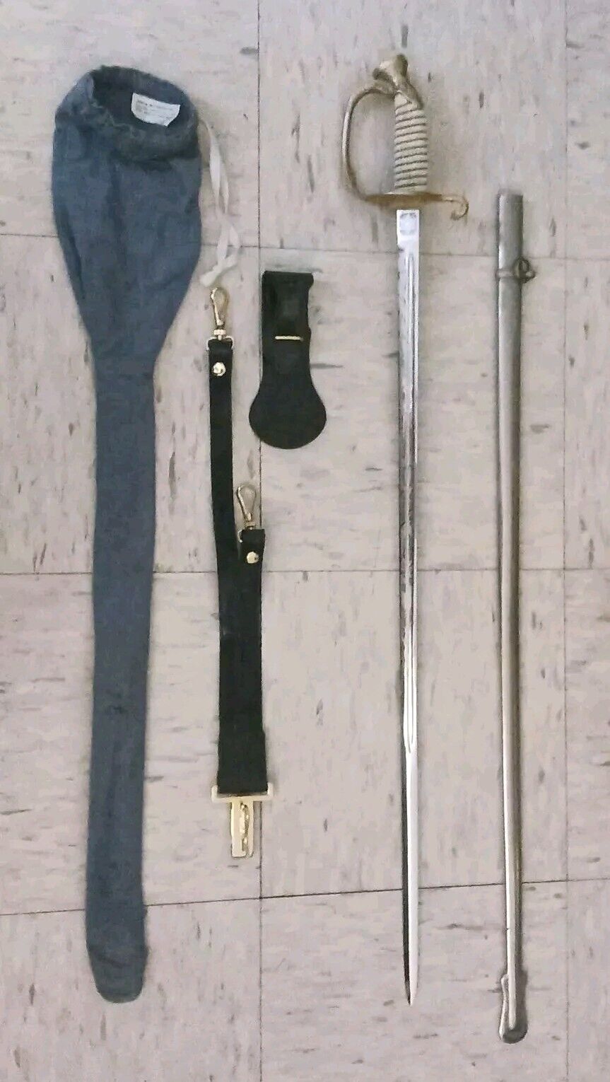Vintage USMC Ceremonial Dress Sword And Accessories 