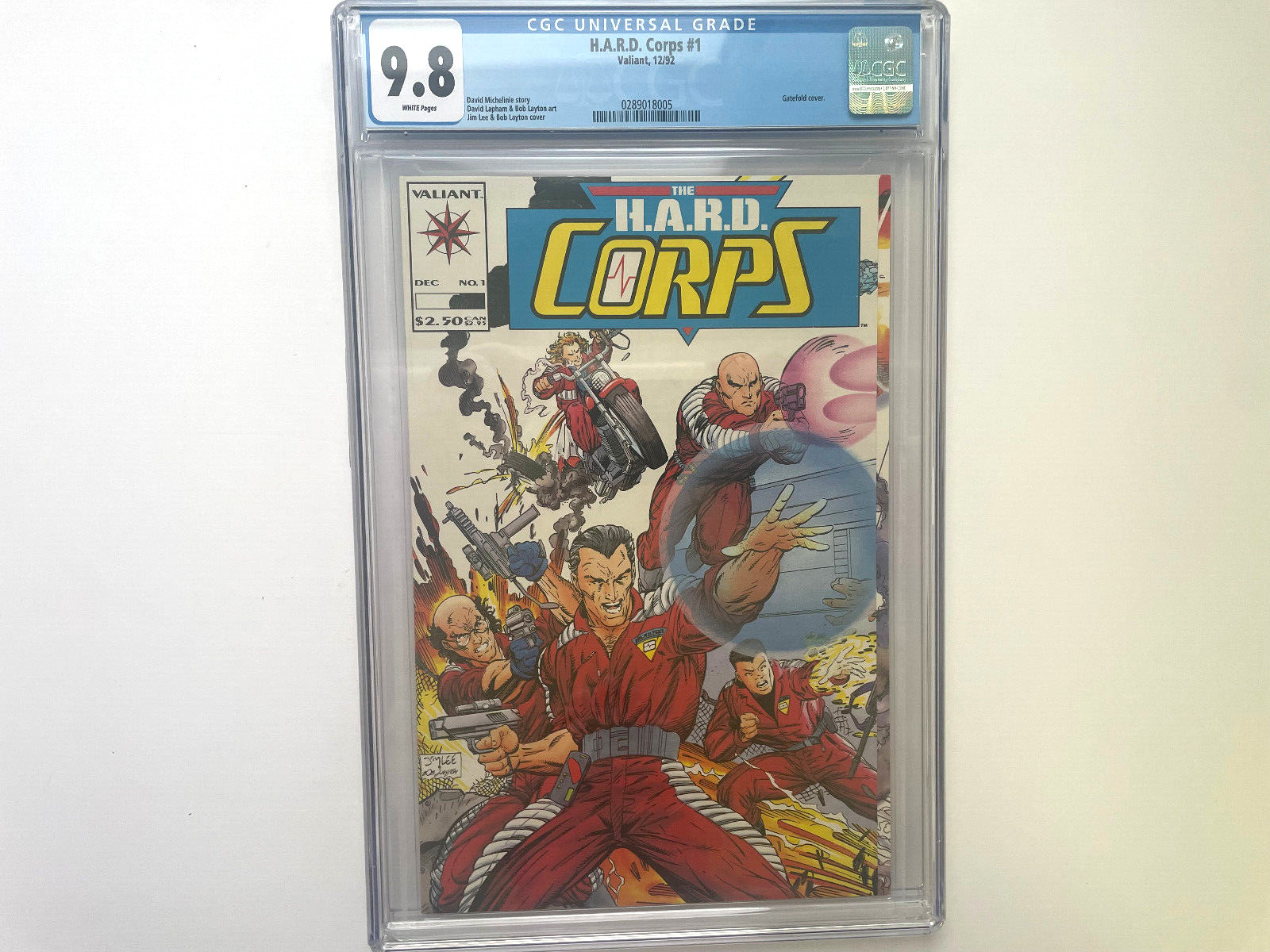 HARD Corps #1 CGC 9.8 Jim shooter Jim Lee Valiant Comic Book 1992 White Pages