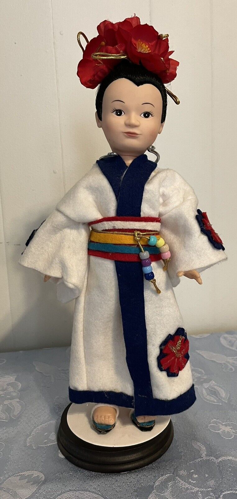 Vintage 1988 Loretta Daum Byrne Doll with Handmade Japanese Kimono 14”