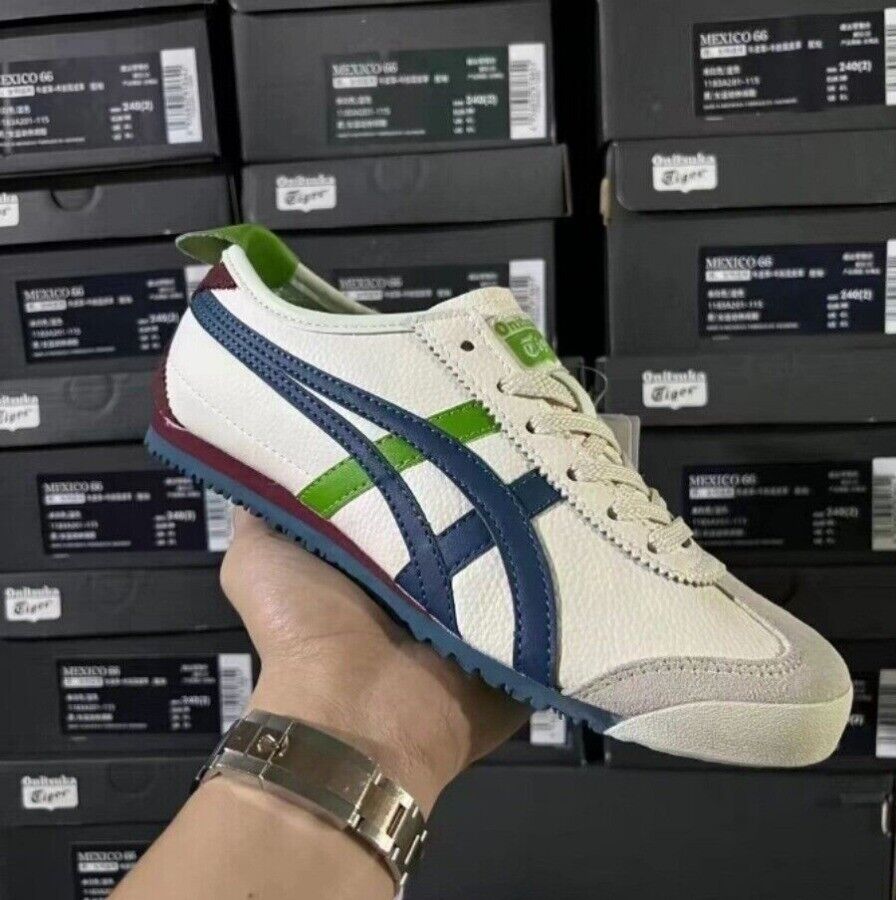 New Onitsuka Tiger Classic MEXICO 66 1183A201-115 Blue Green Unisex Shoes 2023