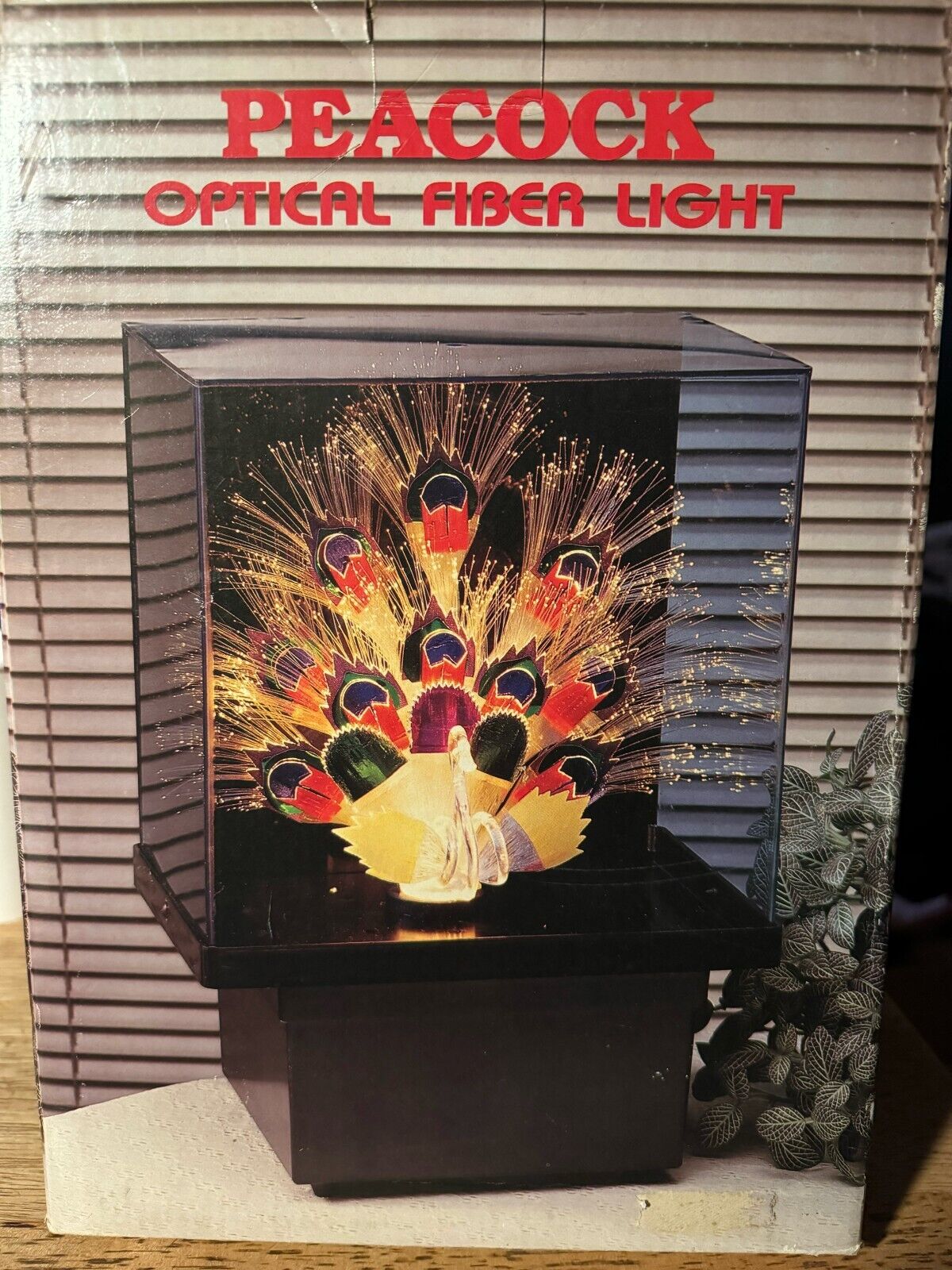 Vintage 1980's Fiber Optic Peacock Light Tested & Works