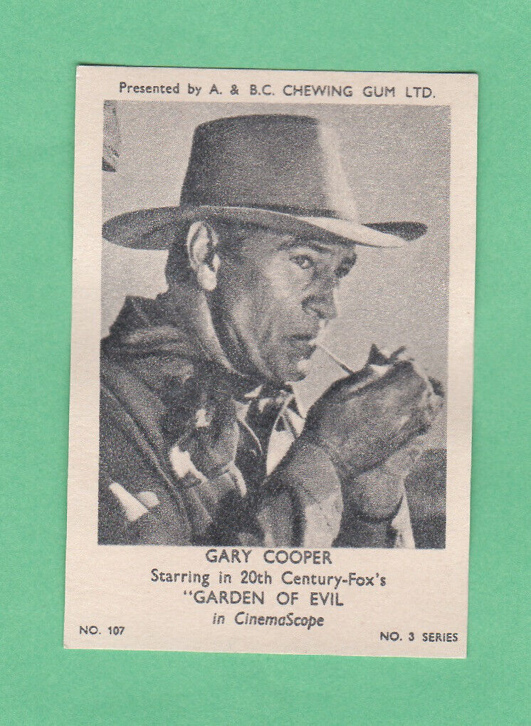 1954 Gary Cooper  A&BC  Film Star card  \