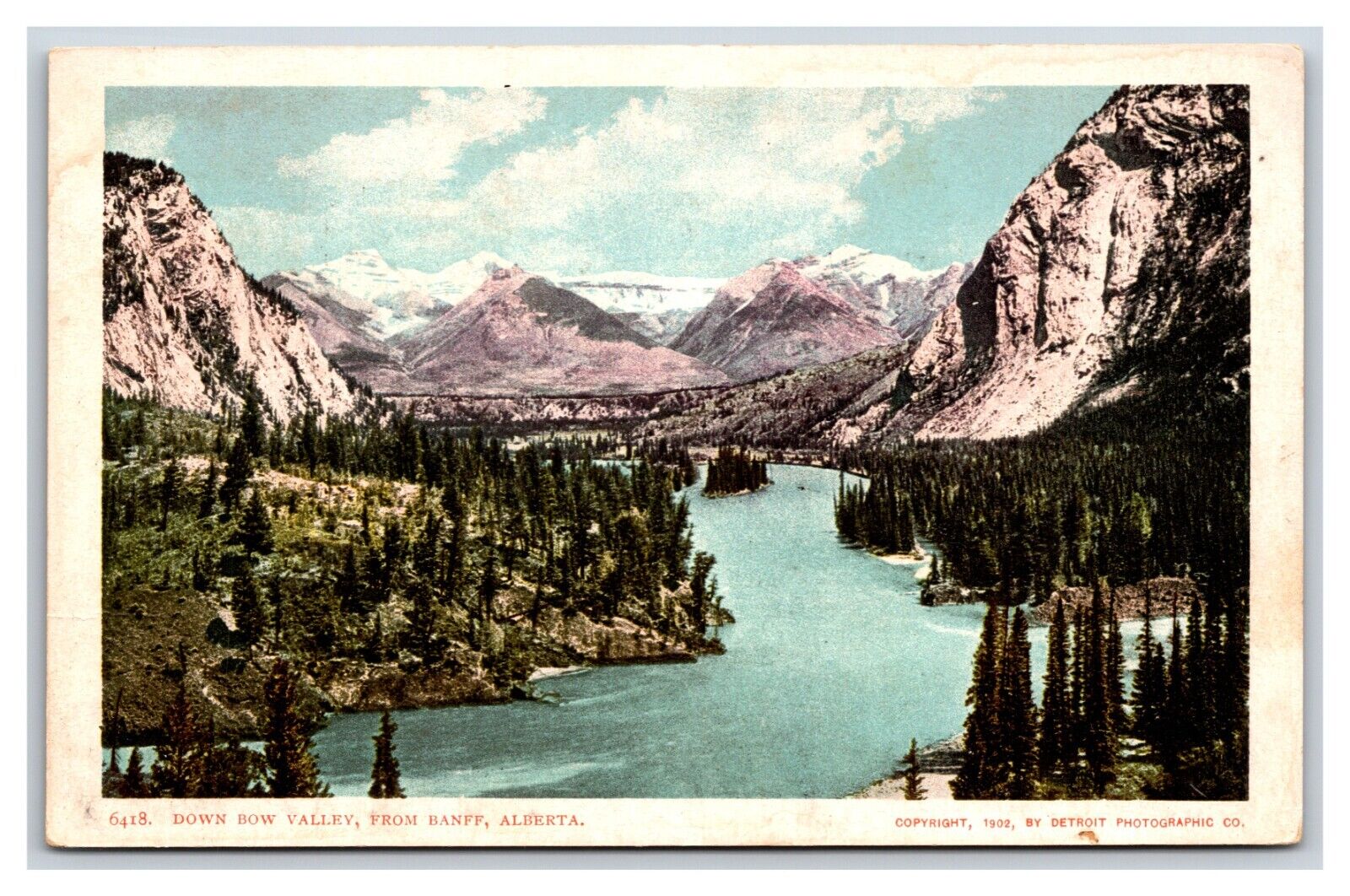 View In the Valley Banff Alberta Canada UNP Detroit Publishing DB Postcard B19