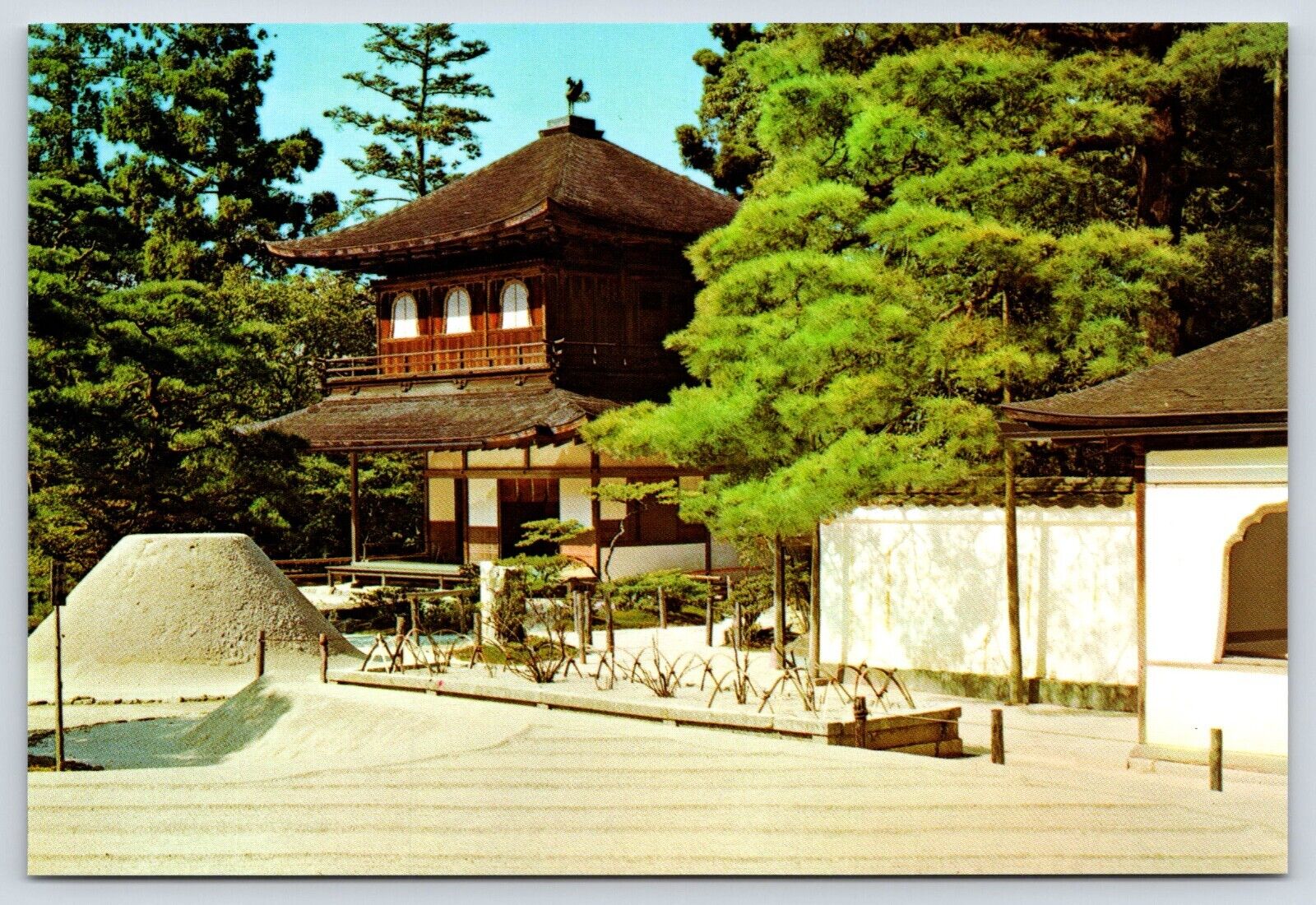 Japan Kyoto Fukui Asahido Ginkaku-ji Temple Vintage Postcard Continental
