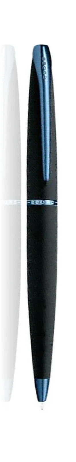 Cross ATX  Ballpoint Pen Basalt Black Blue Pvd  New In Box 882-39