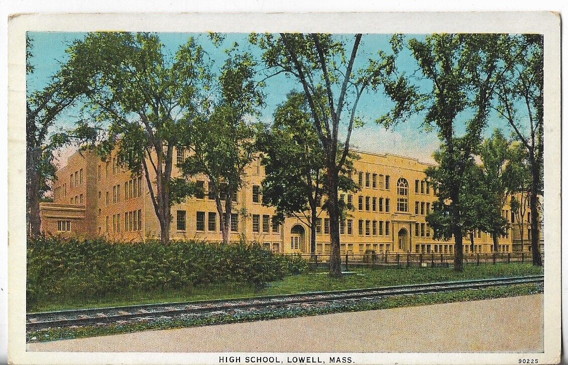 VTG Postcard -1936 High School - Lowell, Massachusetts