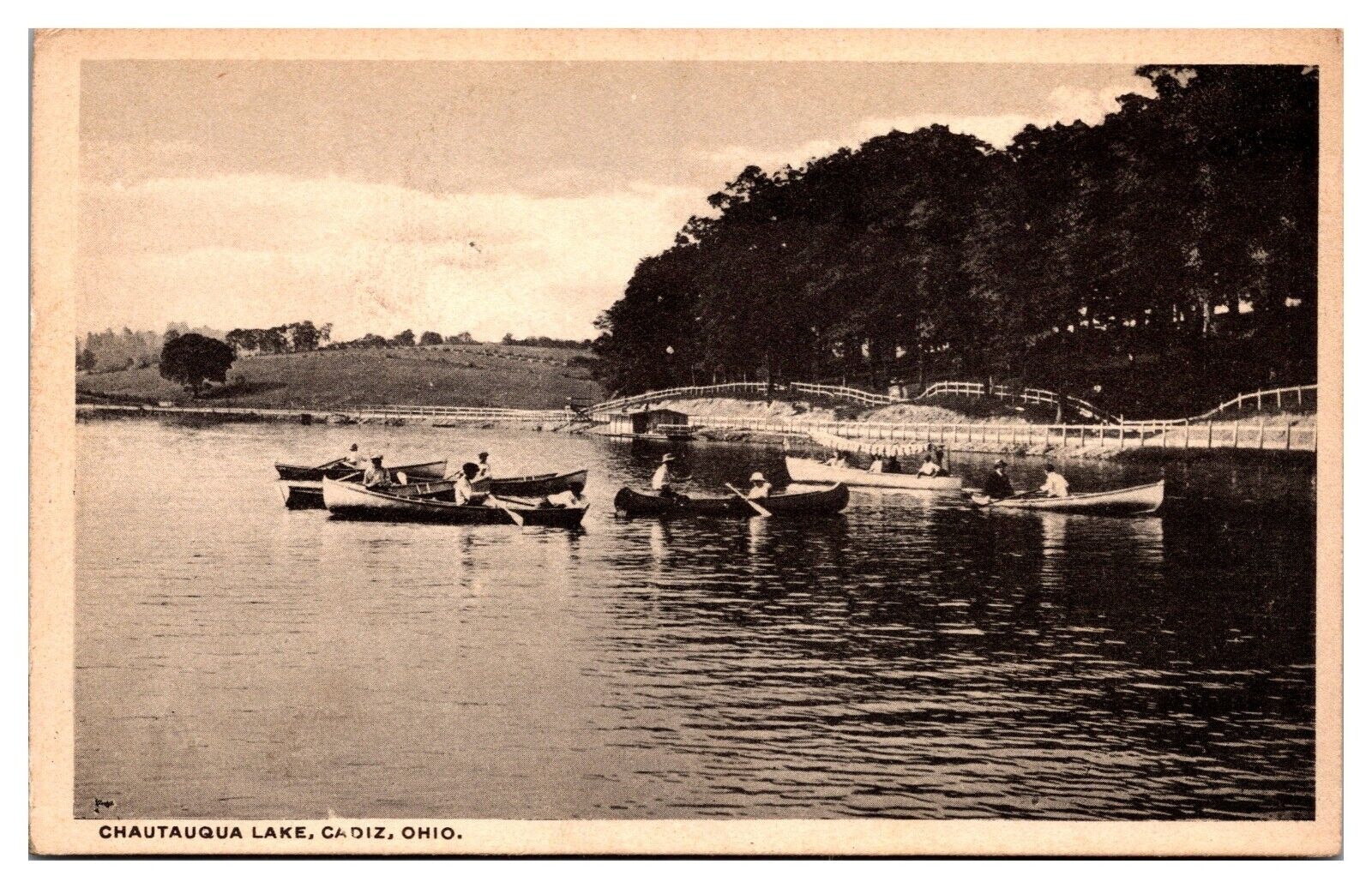 Antique Chautaqua Lake, Boats, Cadiz, OH Postcard