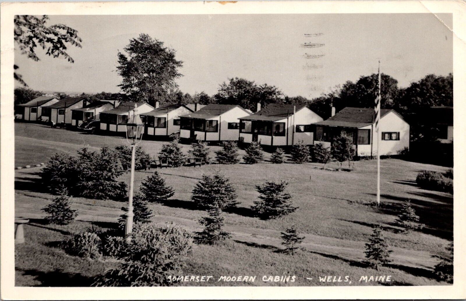 RPPC Somerset Modern Cabins Cottages Motel Wells ME c1949 Vintage Postcard V62