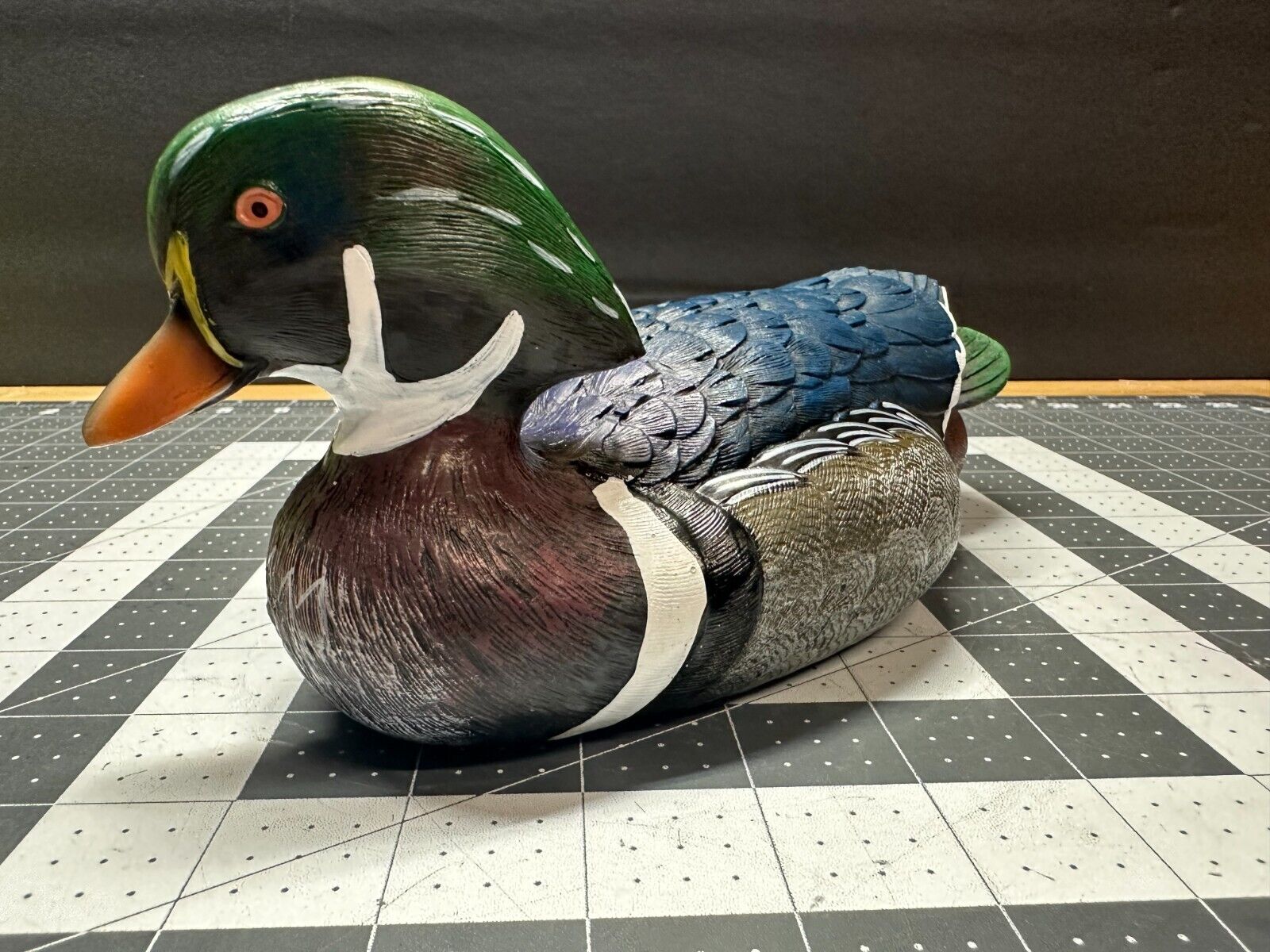 Vintage Beautiful Mallard Duck Table Decor Accent Piece Realistic *Broken Piece*