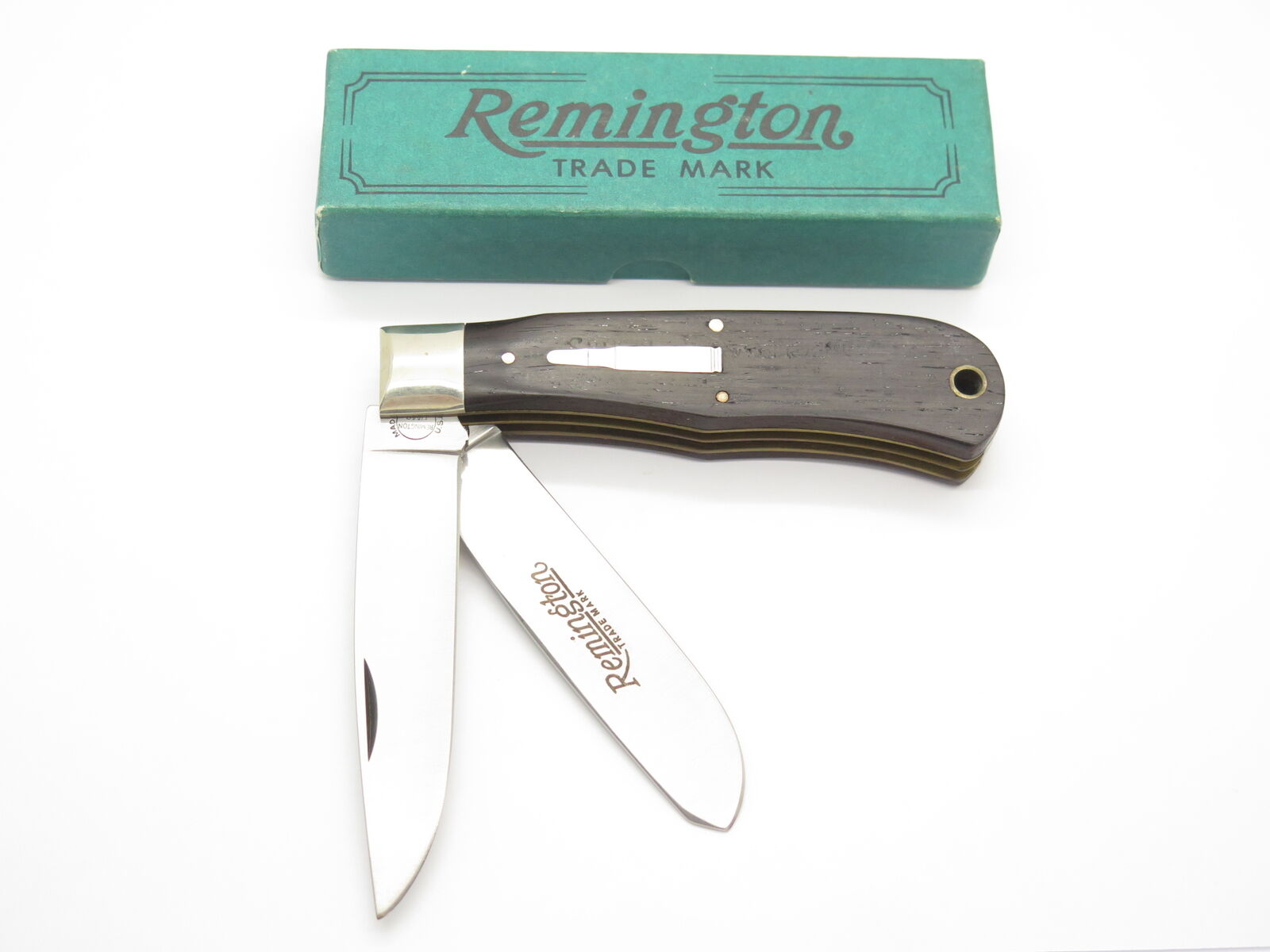 Vintage 1989 Remington R1128 USA Bullet Folding Trapper Pocket Knife