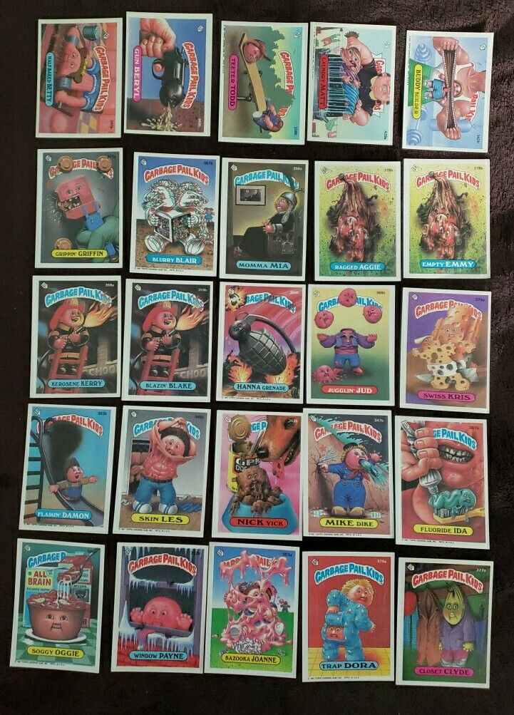 1987 Topps©️ Lot=25 Garbage Pail Kids™️ Cards stickers #300s GC Authentic‼️ GPK