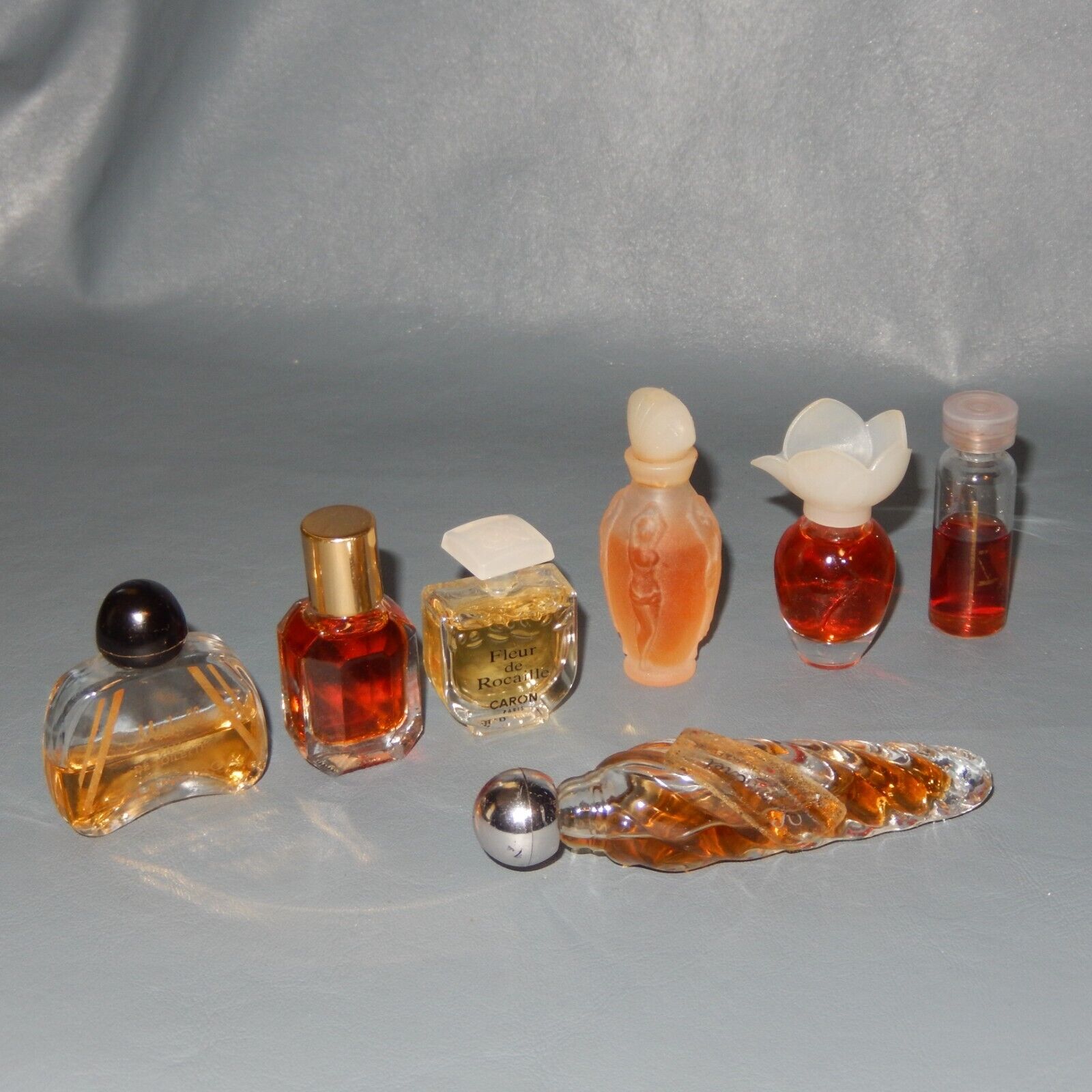 Lot Vintage FALCON Scoundrel CARON Balenciaga Miniature Bottles Toilette Perfume