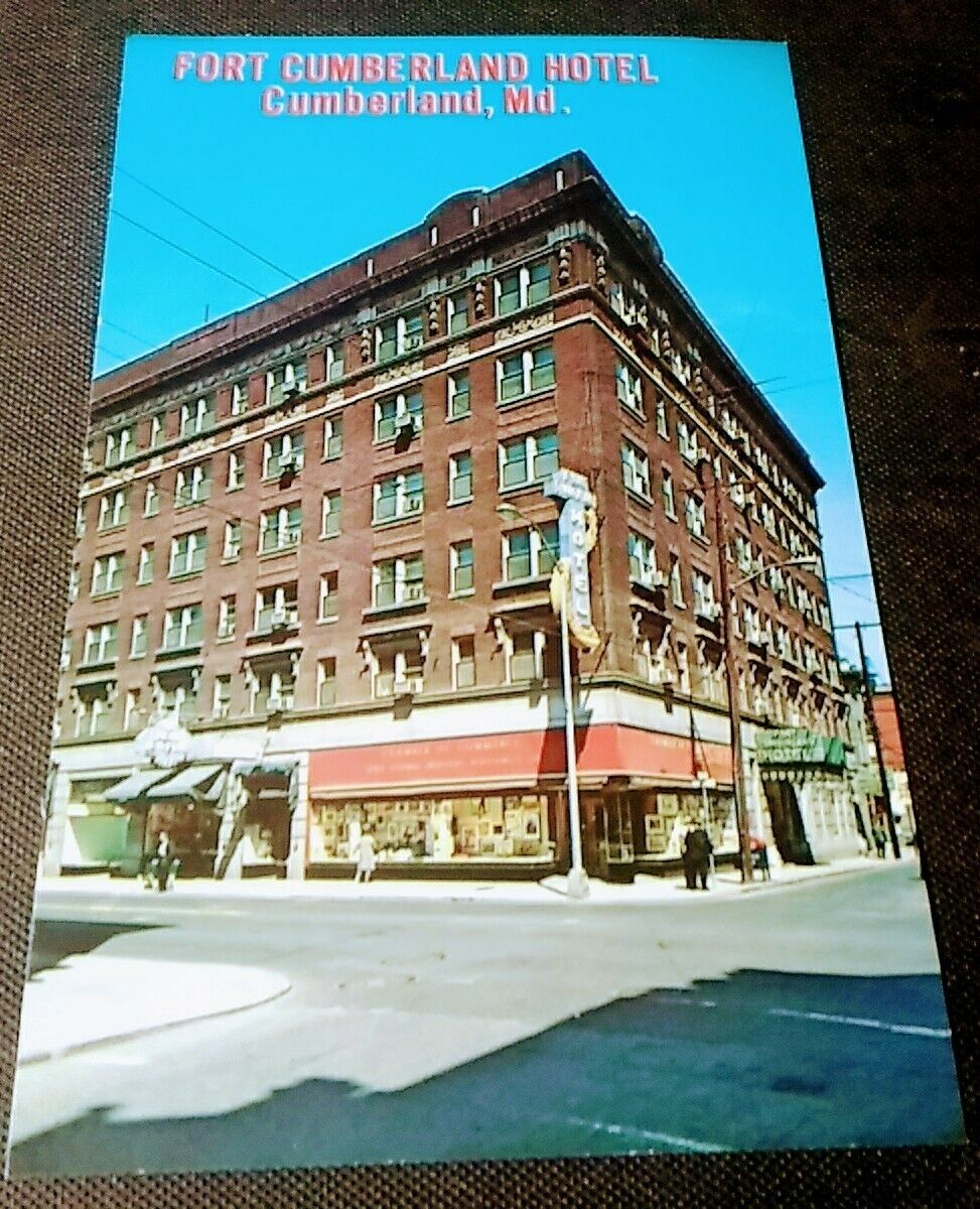 Postcard Fort Cumberland Hotel Maryland Chamber Commerce c1960