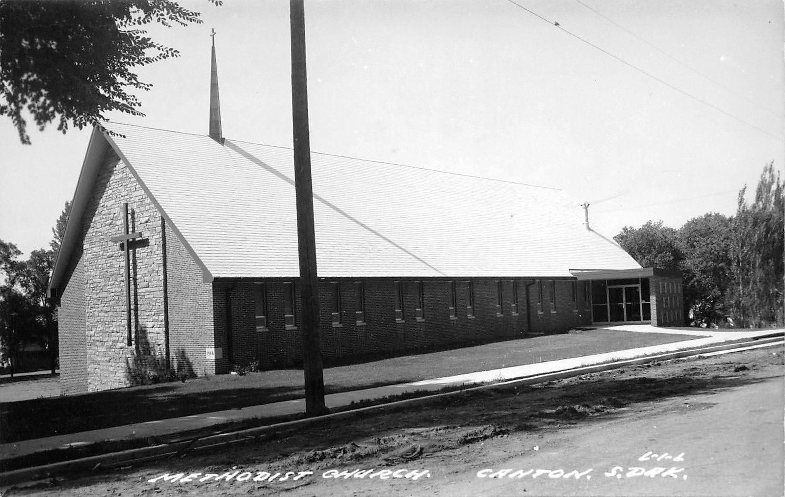 Canton South Dakota~Methodist Church~1950s Postcard RPPC