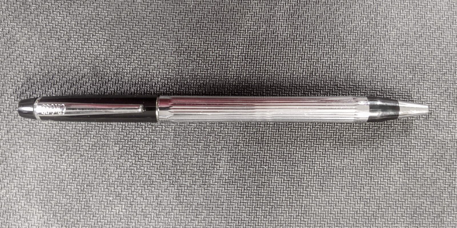 Vtg. Cross Metropolis Ballpoint Pen Jet Black&Lacquered Black 0596 - Pre-owned.