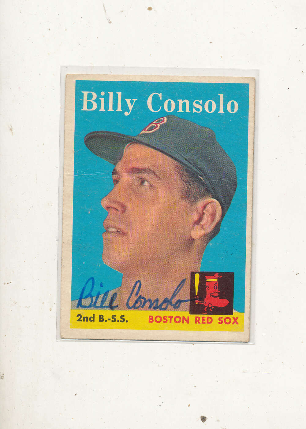 Billy Consolo Red Sox #148 1958 Topps signed jsa auction letter