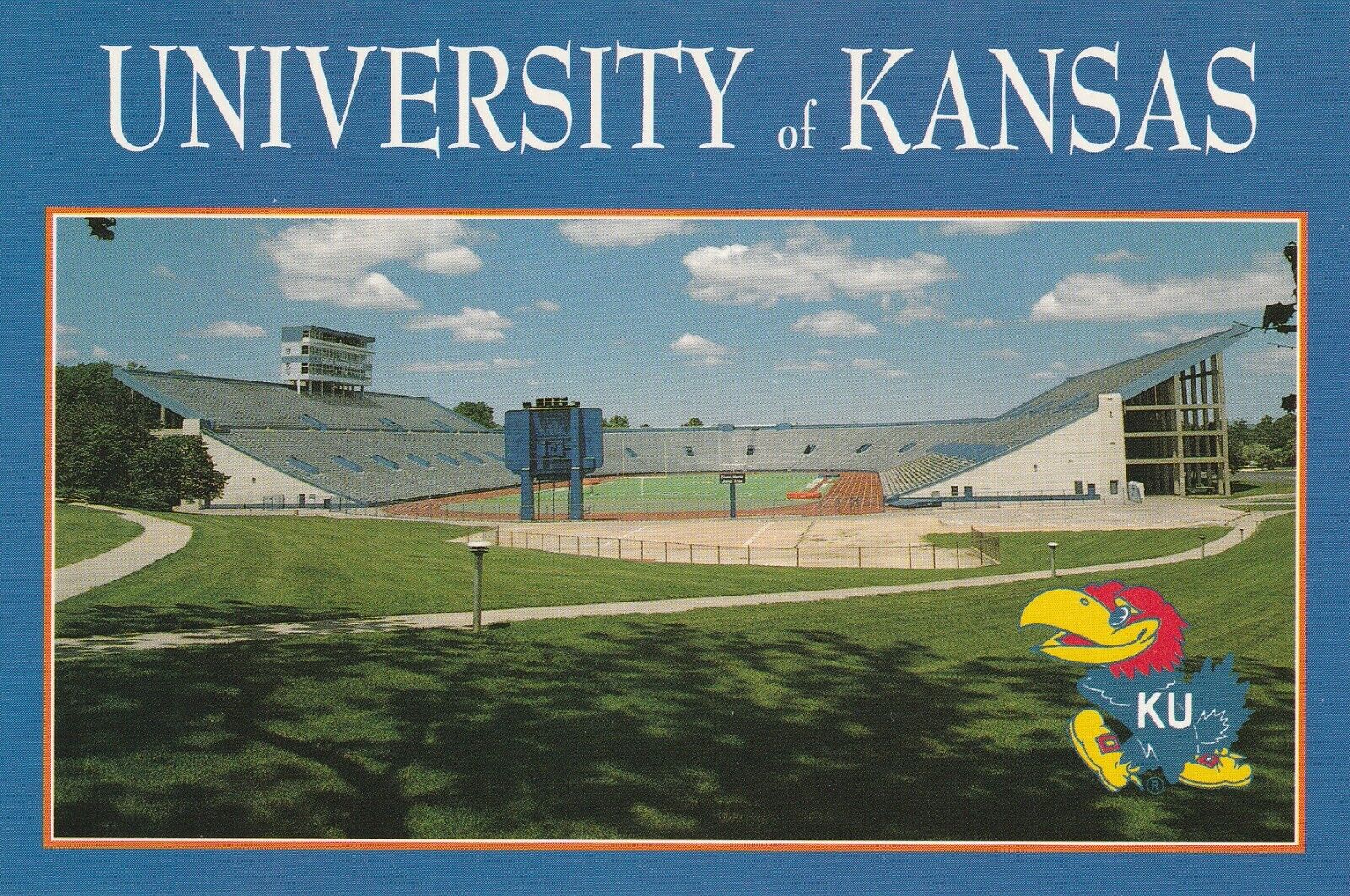 University of Kansas Jayhawks Football Memorial Stadium Postcard