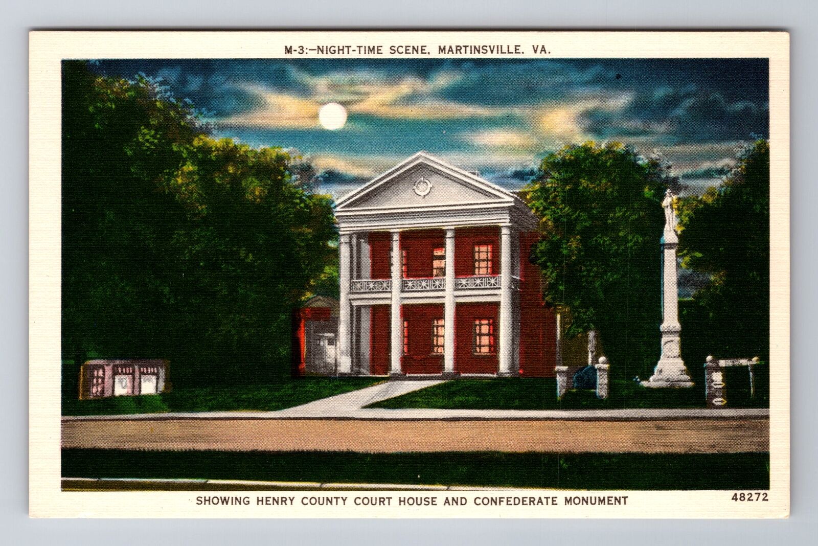Martinsville VA-Virginia, Henry County Court House, Antique, Vintage Postcard