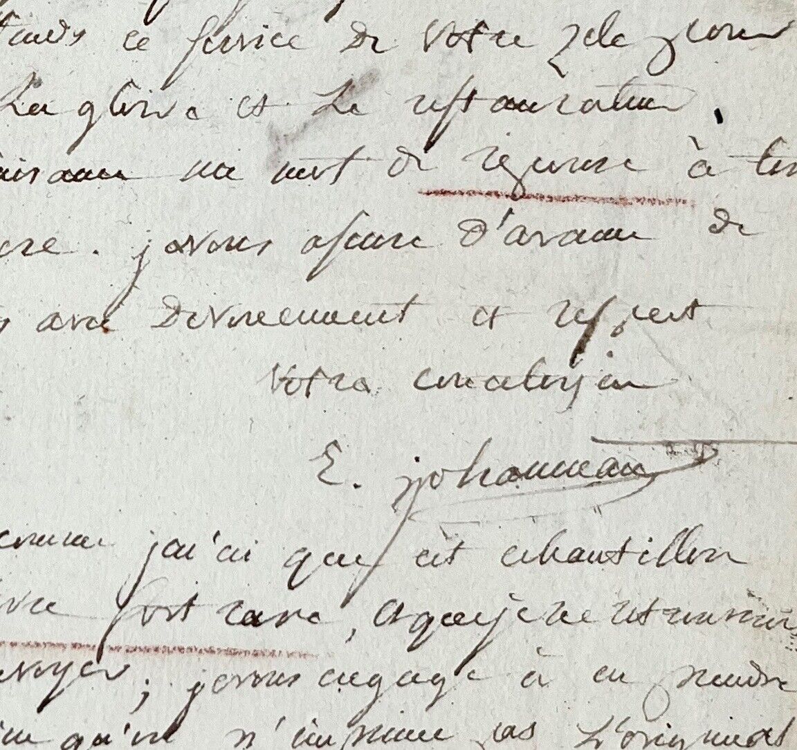 Letter from Eloi Johanneau to Jacques Le Brigant on the translation of Ossian into the...