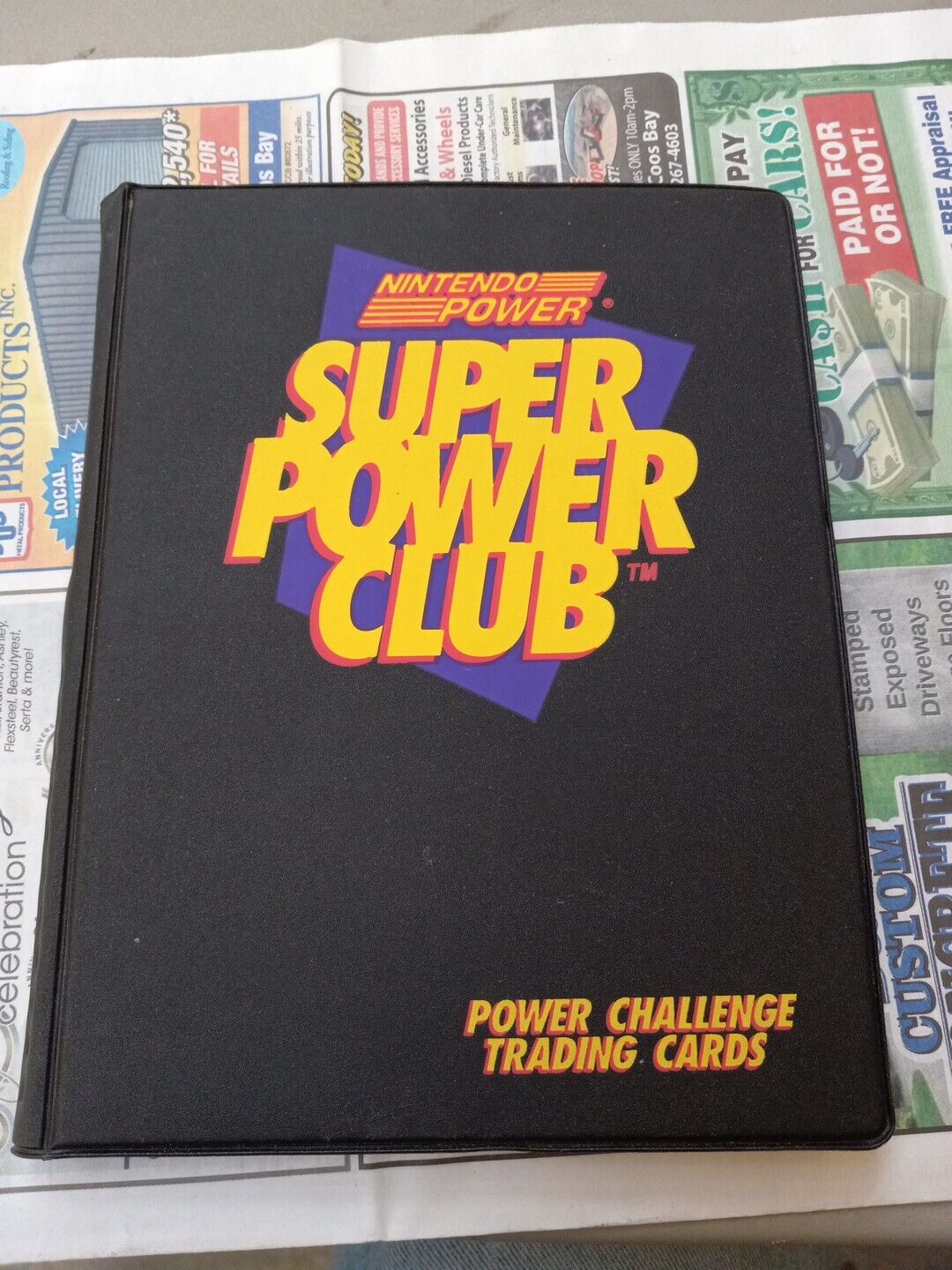 Nintendo Super Power Club Collectors Edition Book w/pages & abt 71 Cards