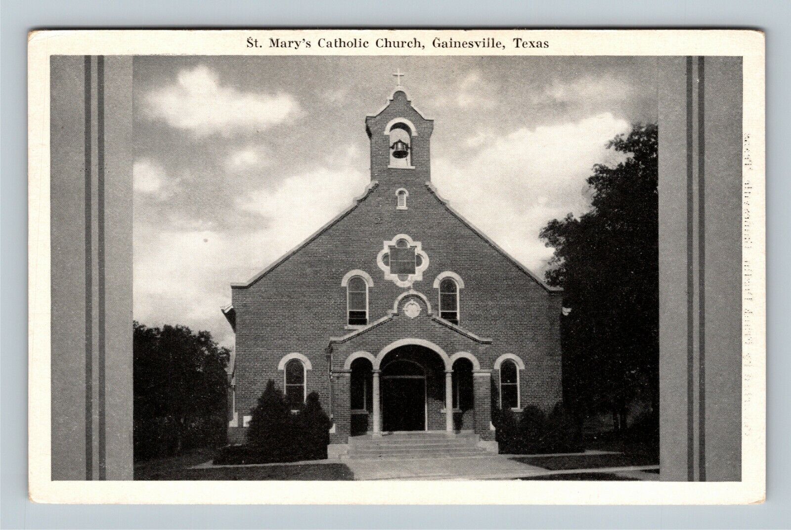 Gainesville TX, St Mary\'s Catholic Church, Texas Vintage Postcard