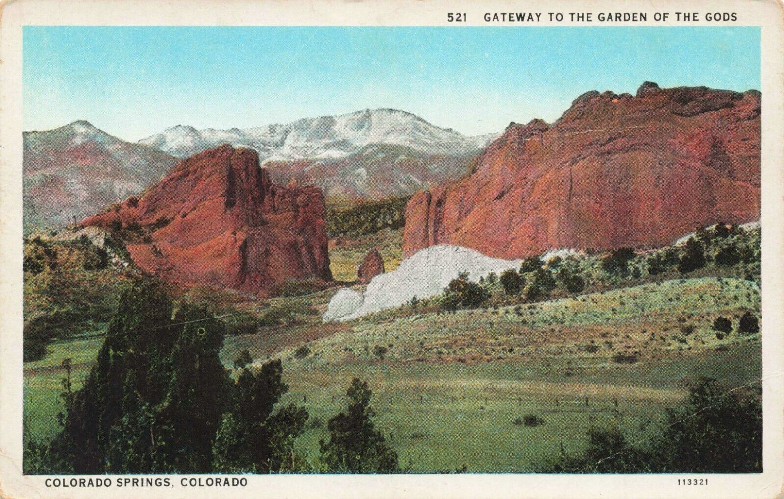 Postcard Gateway to Garden of the Gods, Colorado Springs, Colorado CO VTG
