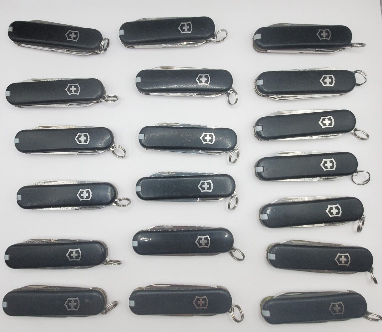 Victorinox Swiss Army Knife Lot of 19 Classic SD Black Color  Pocket Knife USED